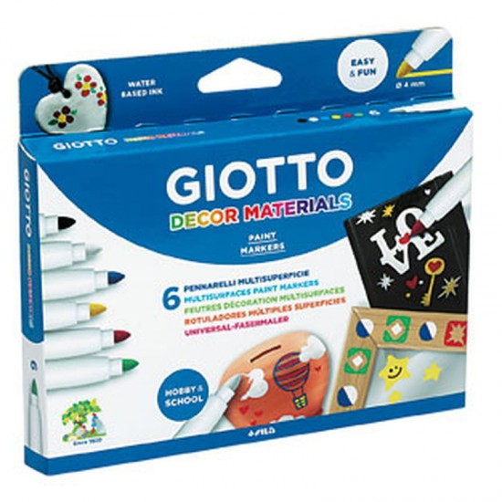 ΜΑΡΚΑΔΟΡΟΙ GIOTTO DECOR MATERIALS (6 Τμχ) (453300)